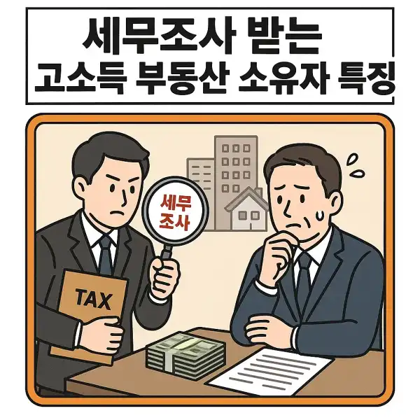세무조사 받는 고소득 부동산 소유자 특징