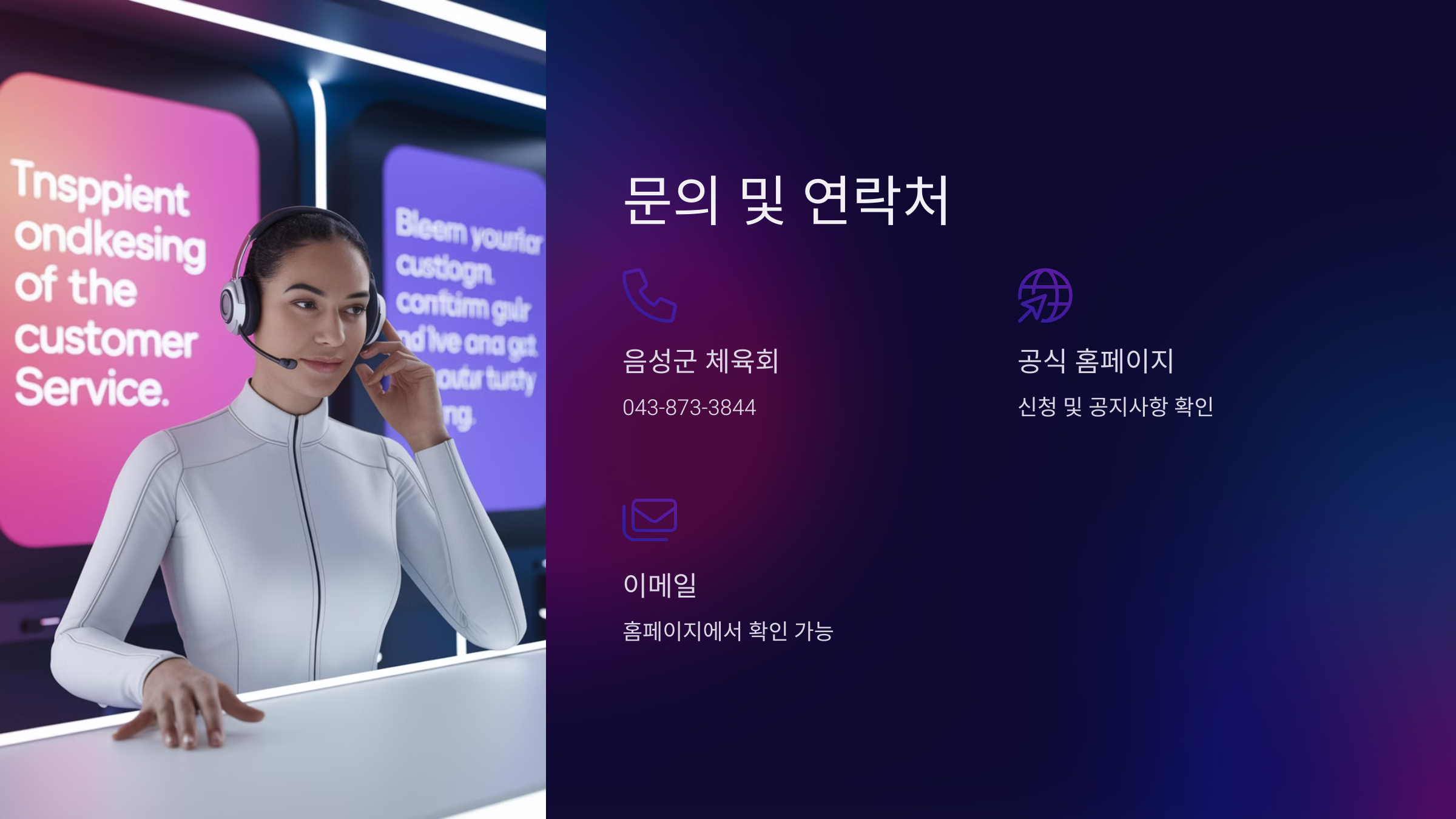 문의 및 연락처