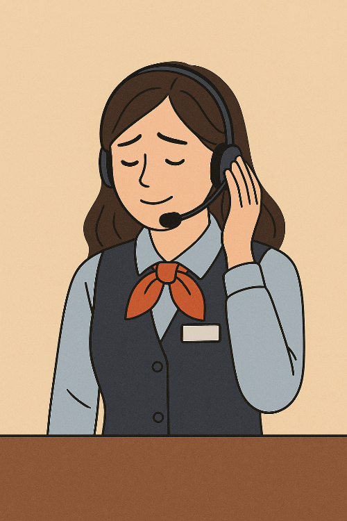 감정노동과 정신 건강에 관한 일러스트 이미지