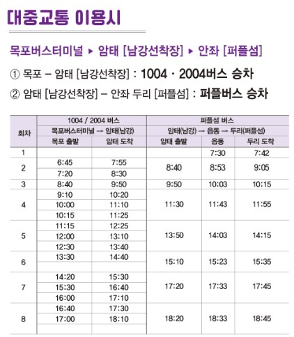신안 퍼플섬 라벤터 축제 셔틀버스