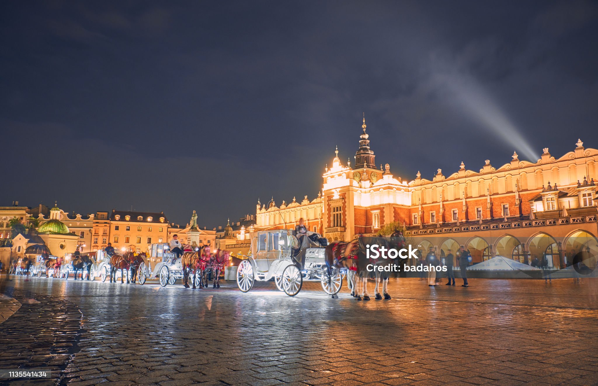 말이 끄는 마차가 길게 줄지어 유럽 궁전앞 광장에 줄지어 있는 사진입니다.
