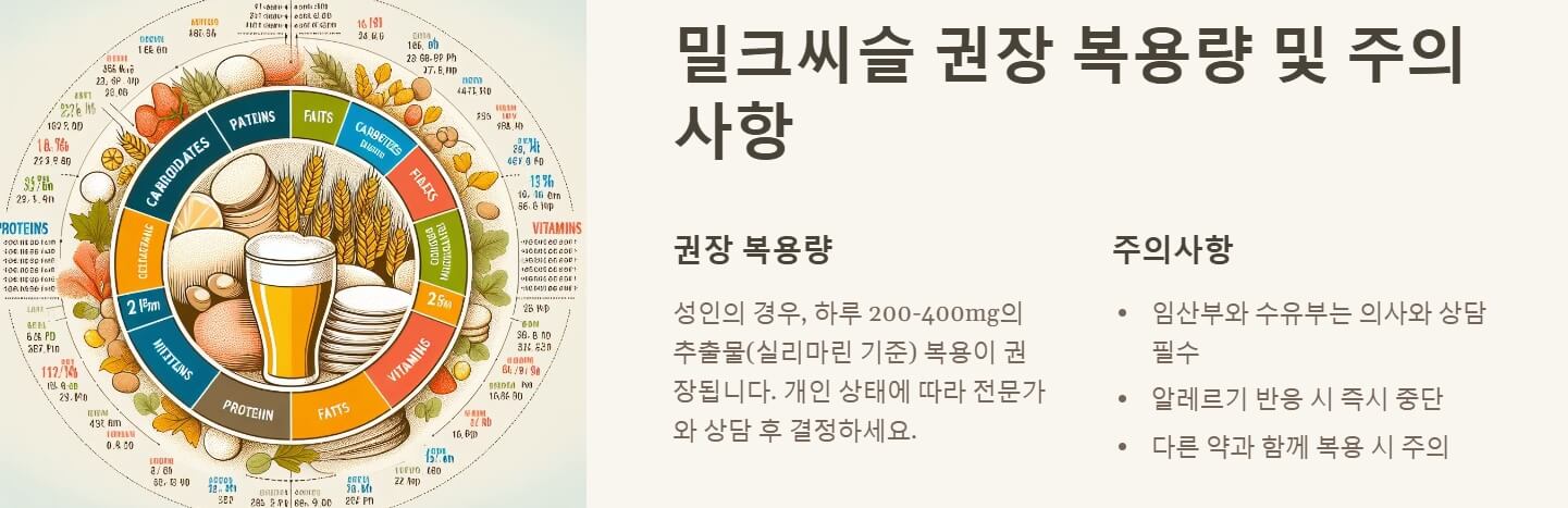 밀크씨슬 효과 복용법