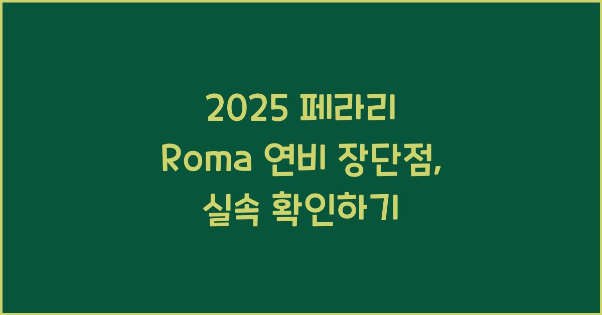 2025 페라리 Roma 연비 장단점