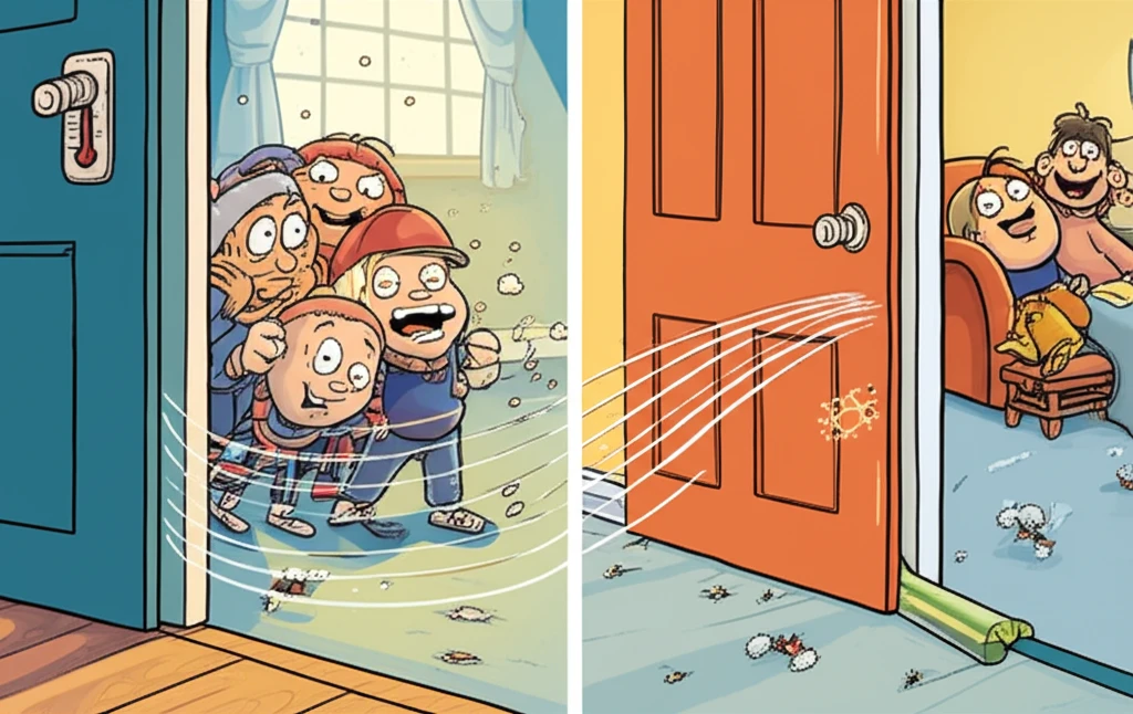 다양한 종류의 방문 틈새 바람막이 완..