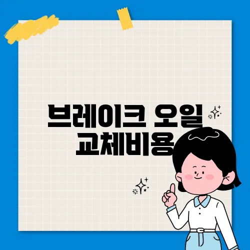 브레이크 오일 교체비용