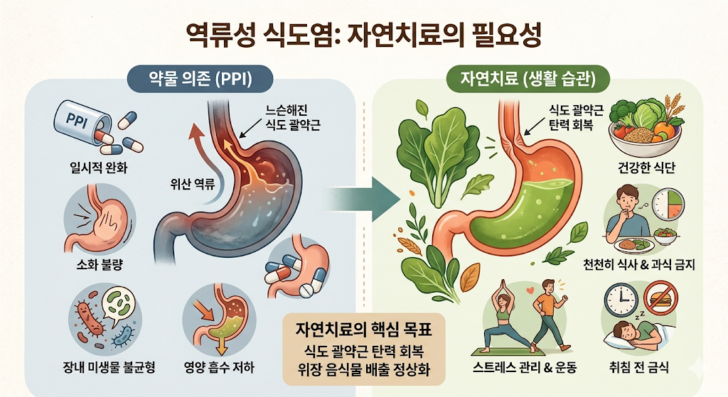 역류성 식도염 자연치료의 필요성