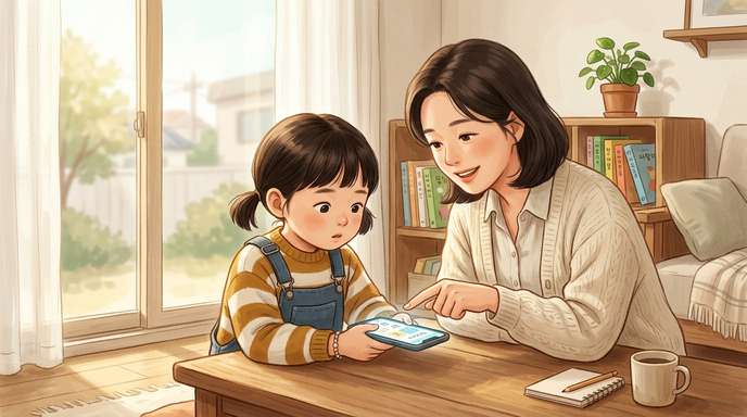 화면 보는 아이