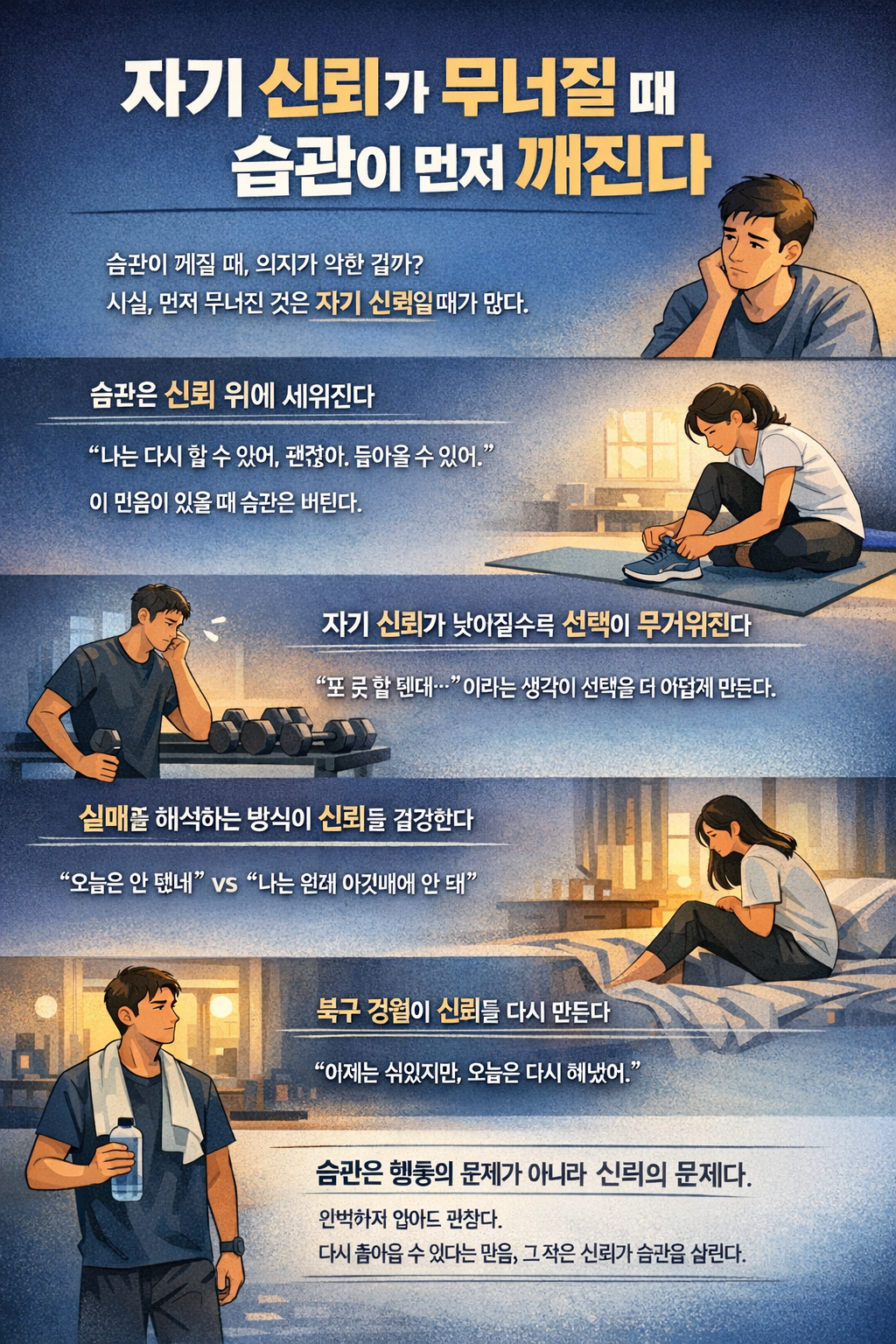 자기 신뢰가 무너질 때 습관이 먼저 깨진다