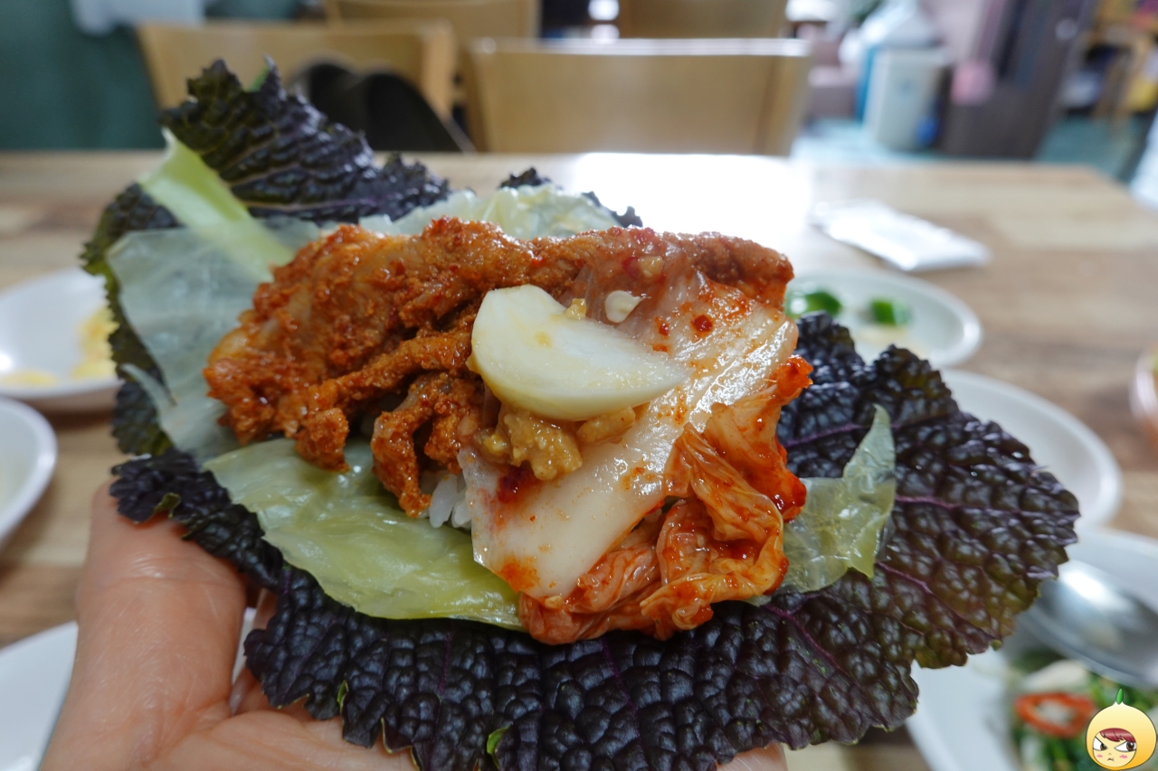 적겨차와 찐양배추쌈