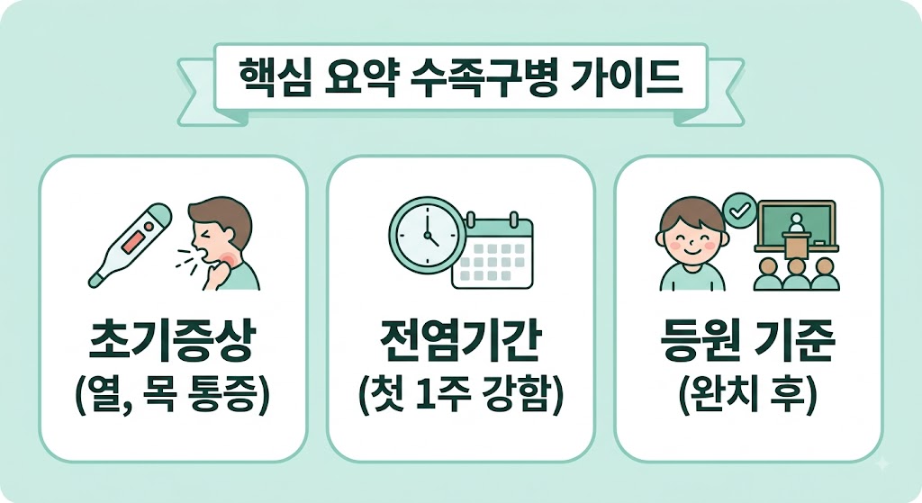 수족구 초기증상, 전염기간과 어린이집 등원 기준 총정리