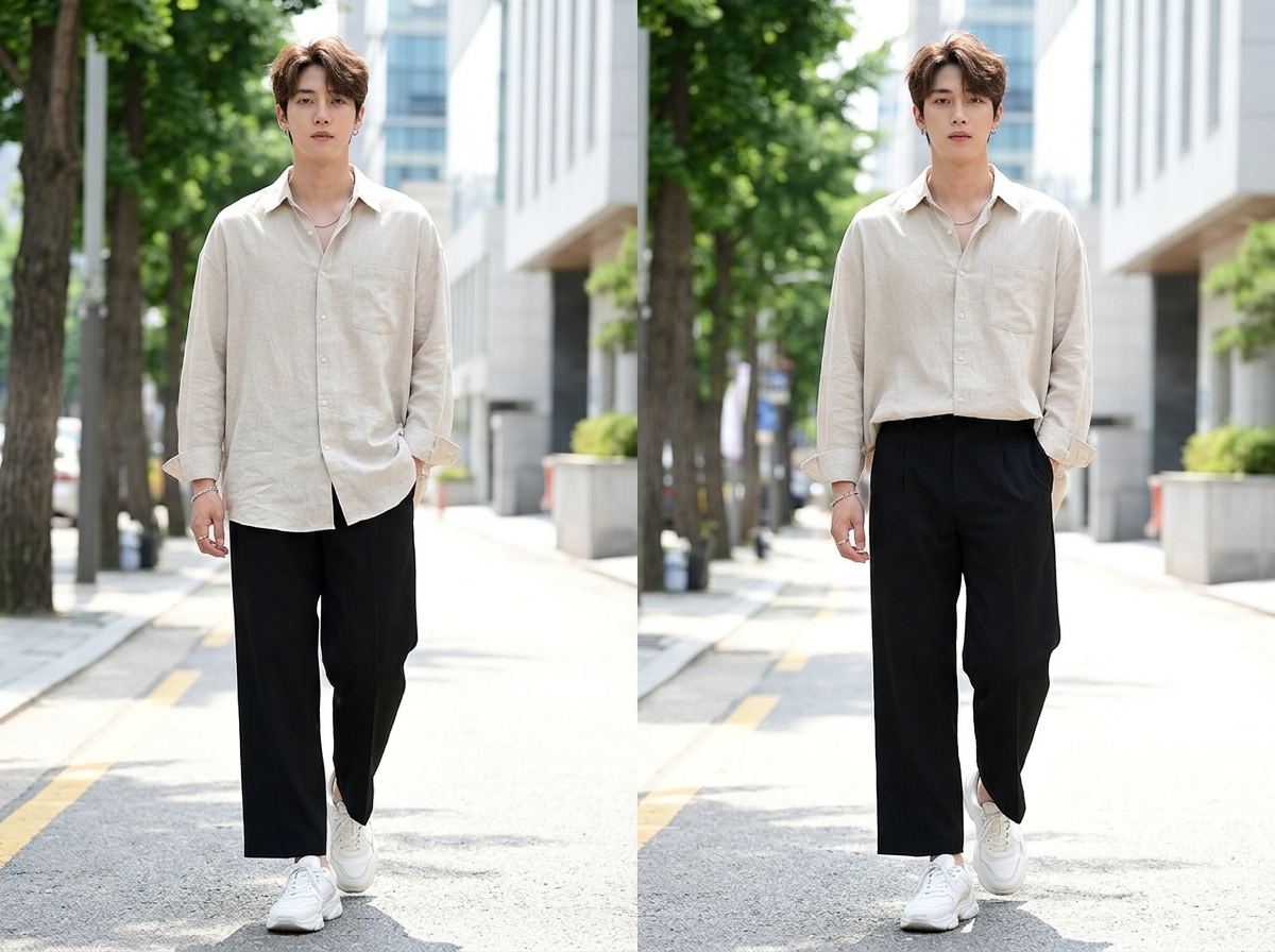 오버핏 신발 & 액세서리 매칭
