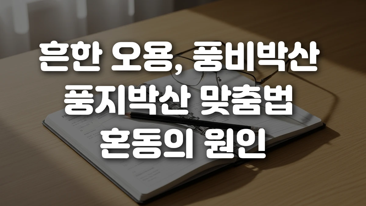 흔한 오용 풍비박산 풍지박산 맞춤법 혼동의 원인
