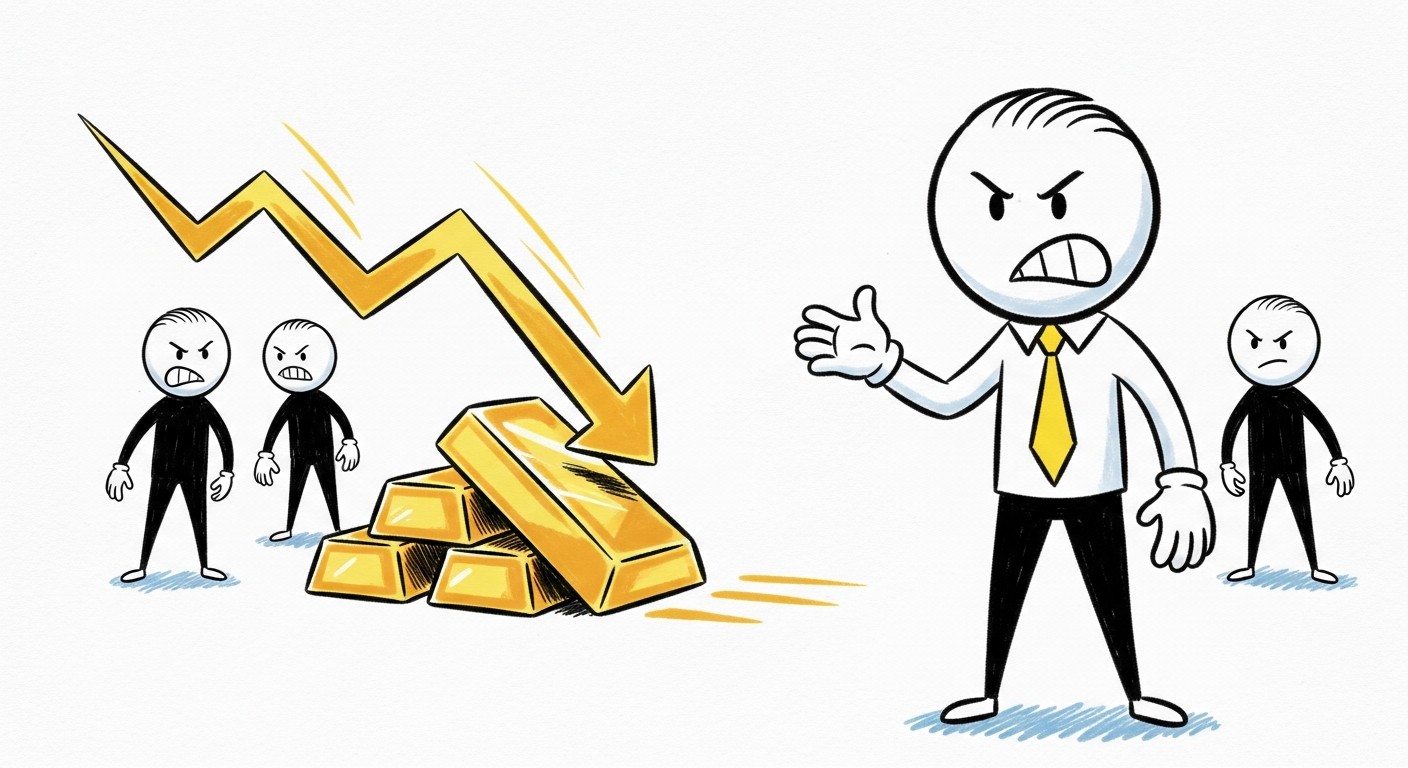 6년 만에 최대 하락폭을 기록한 국제 금 시세