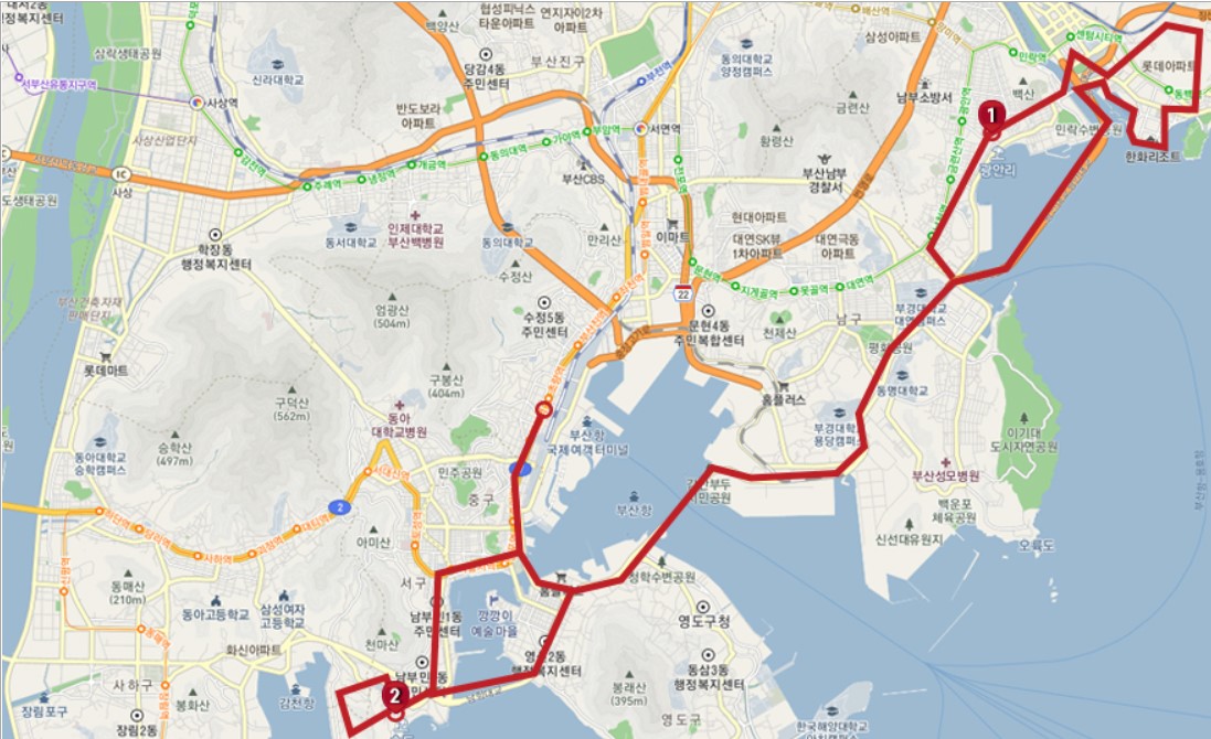 야경투어-노선-지도