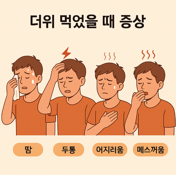 더위 먹었을때 증상 열 구토 근육통 어지러움 몸살 약 병원 총정리 3