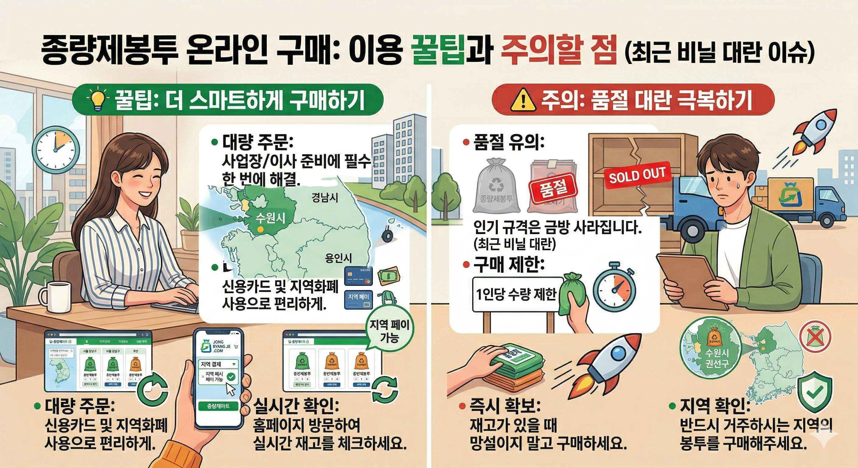 종량제봉투 인터넷 구매 방법