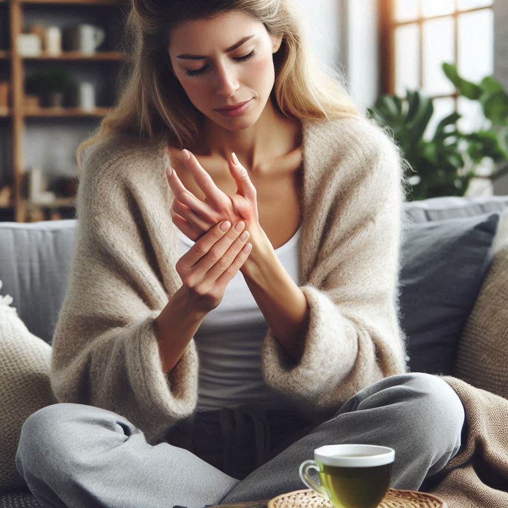 손가락 아픈 여자