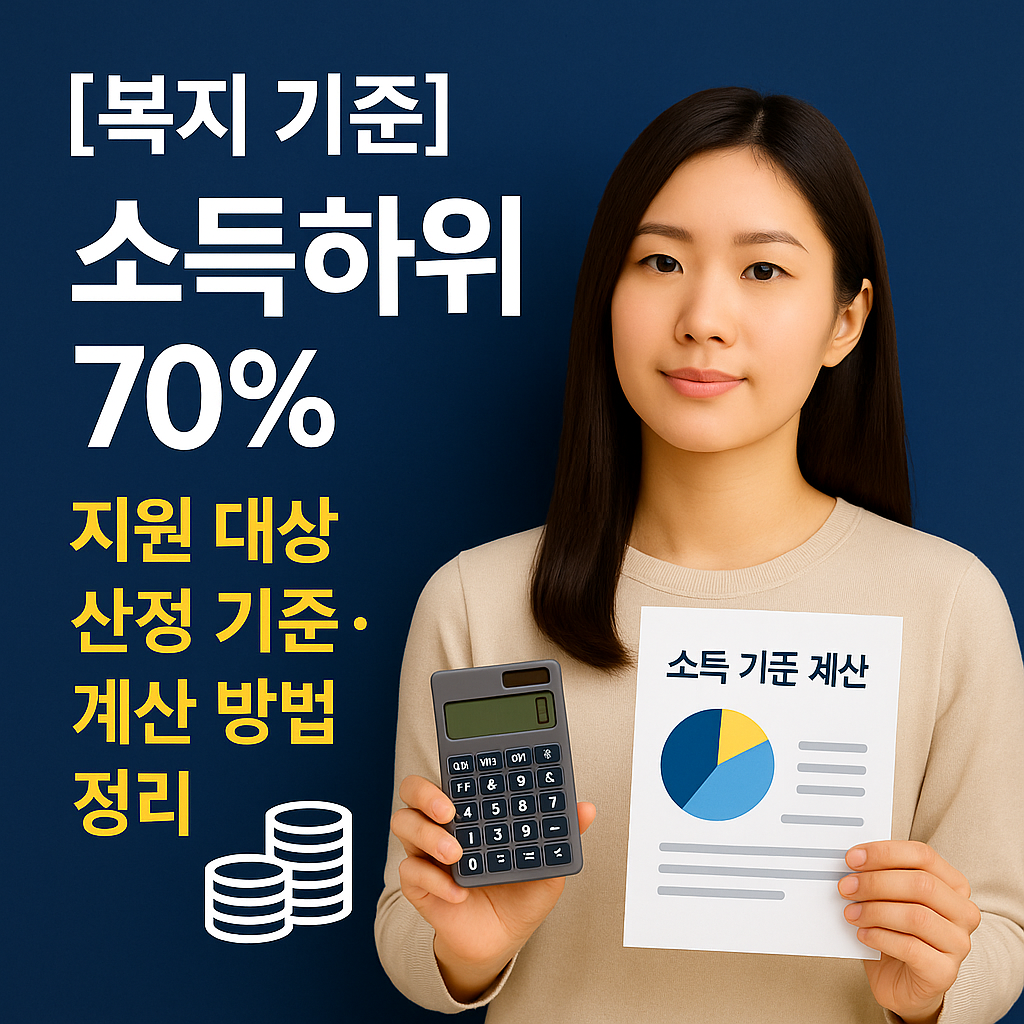 [복지 기준] 소득하위 70% ｜ 지원 대상 산정 기준&middot;계산 방법 정리