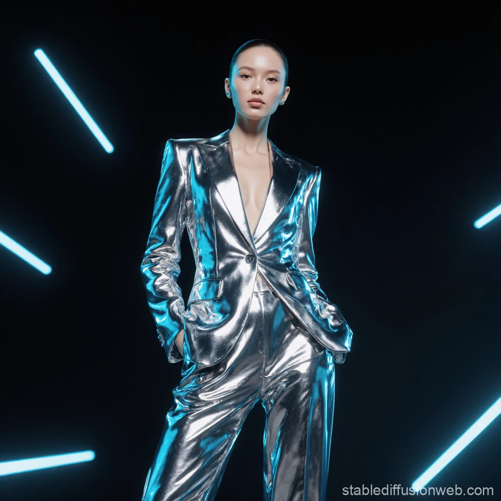 메탈릭 미래주의(Metallic Futurism)가 이끄는 구조적인 글래머와 바이오 합성 소재