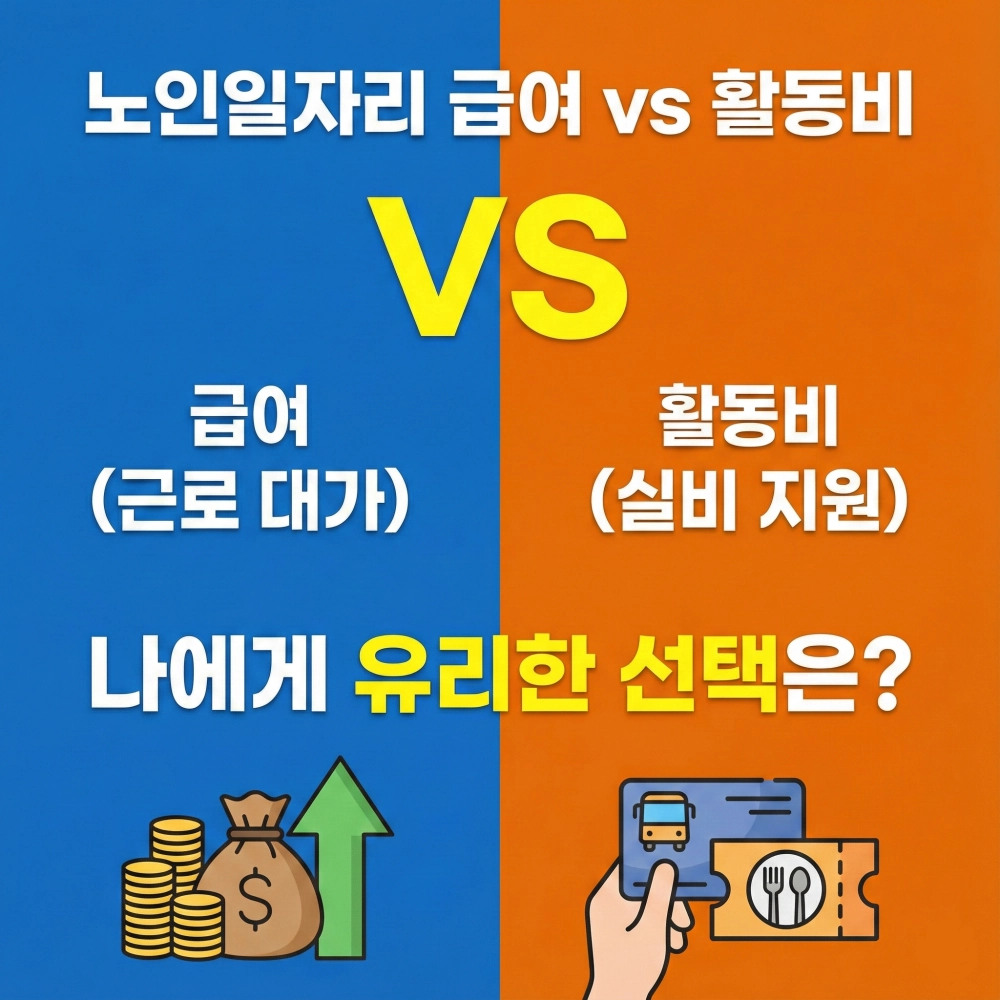 노인일자리 급여와 활동비의 차이점을 비교하고 나에게 유리한 선택을 돕는 블로그 썸네일