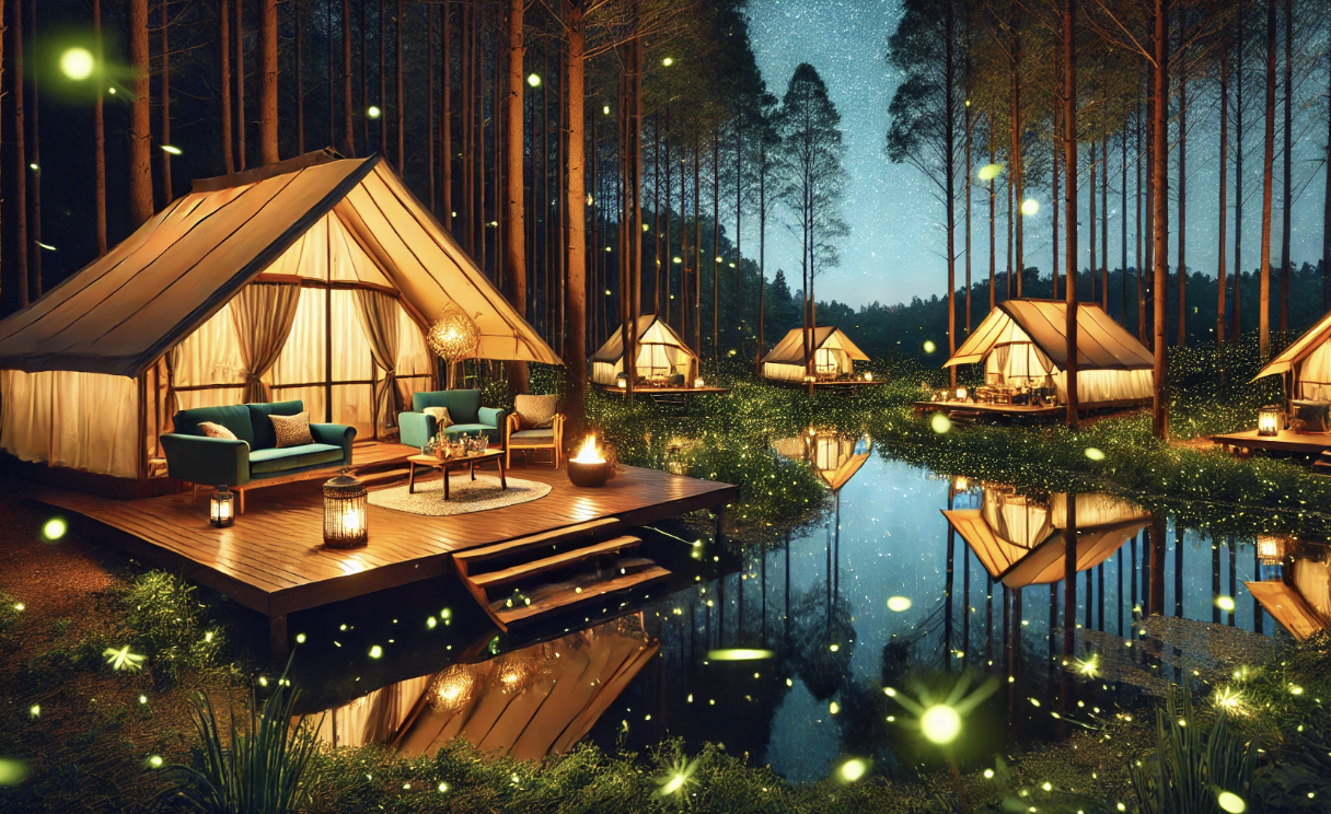 반딧불이와 함께 신비로운 숲속 글램핑 체험