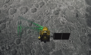 착륙선 '비크람'의 달 남극 착륙 시뮬레이션_출처 : 경향신문