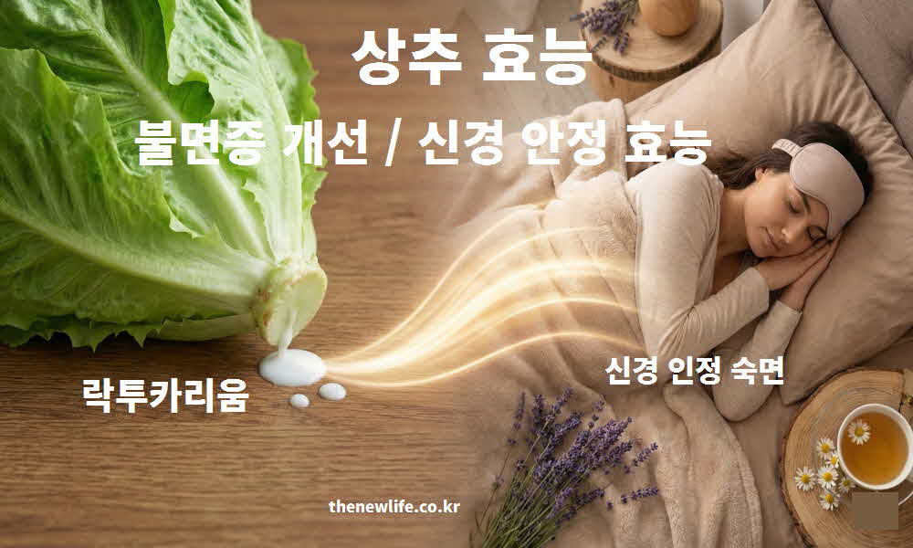 상추 효능 불면증 개선 신경 안정