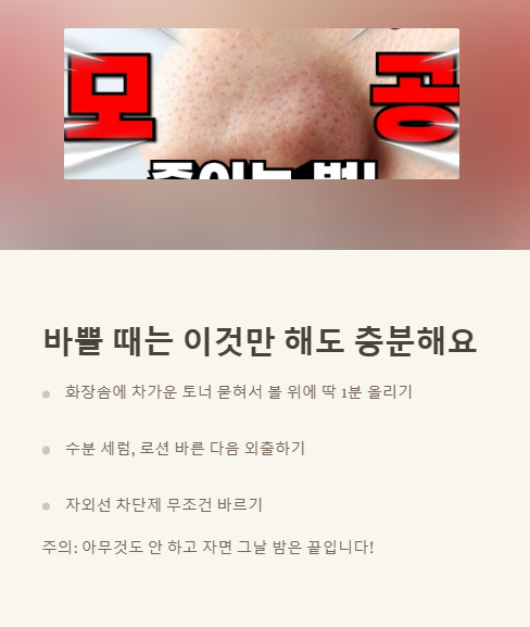 바쁠 때는 이것만 해도 충분해요