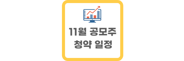 11월 공모주 청약일정