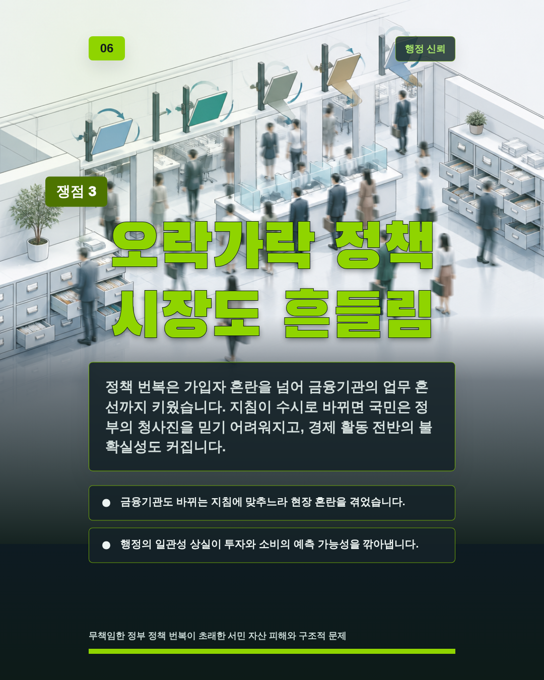 오락가락 정책 시장도 흔들림