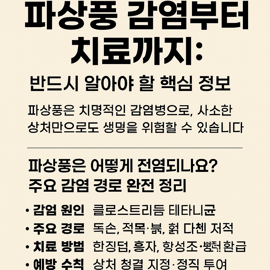파상풍 감염부터 치료까지