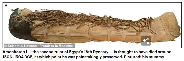 3,500년 된 이집트 왕의 미이라 베일 벗겨지다 VIDEO:3,500-year-old mummy of an Egyptian king has been 'digitally unwrapped' for the first time