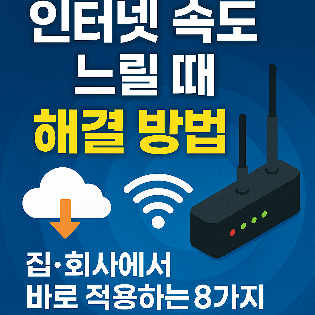 인터넷 속도 느릴 때 해결 방법 ❘ 집&middot;회사에서 바로 적용하는 8가지 해결법