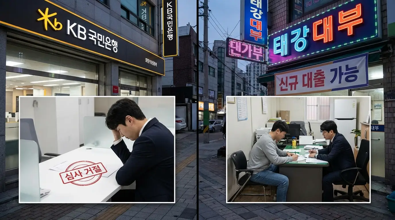 1금융권 심사 거절 및 태강 대부 신규 대출 현실