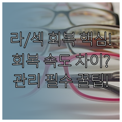 라식 라섹 회복 기간 비교와 나에게 ..
