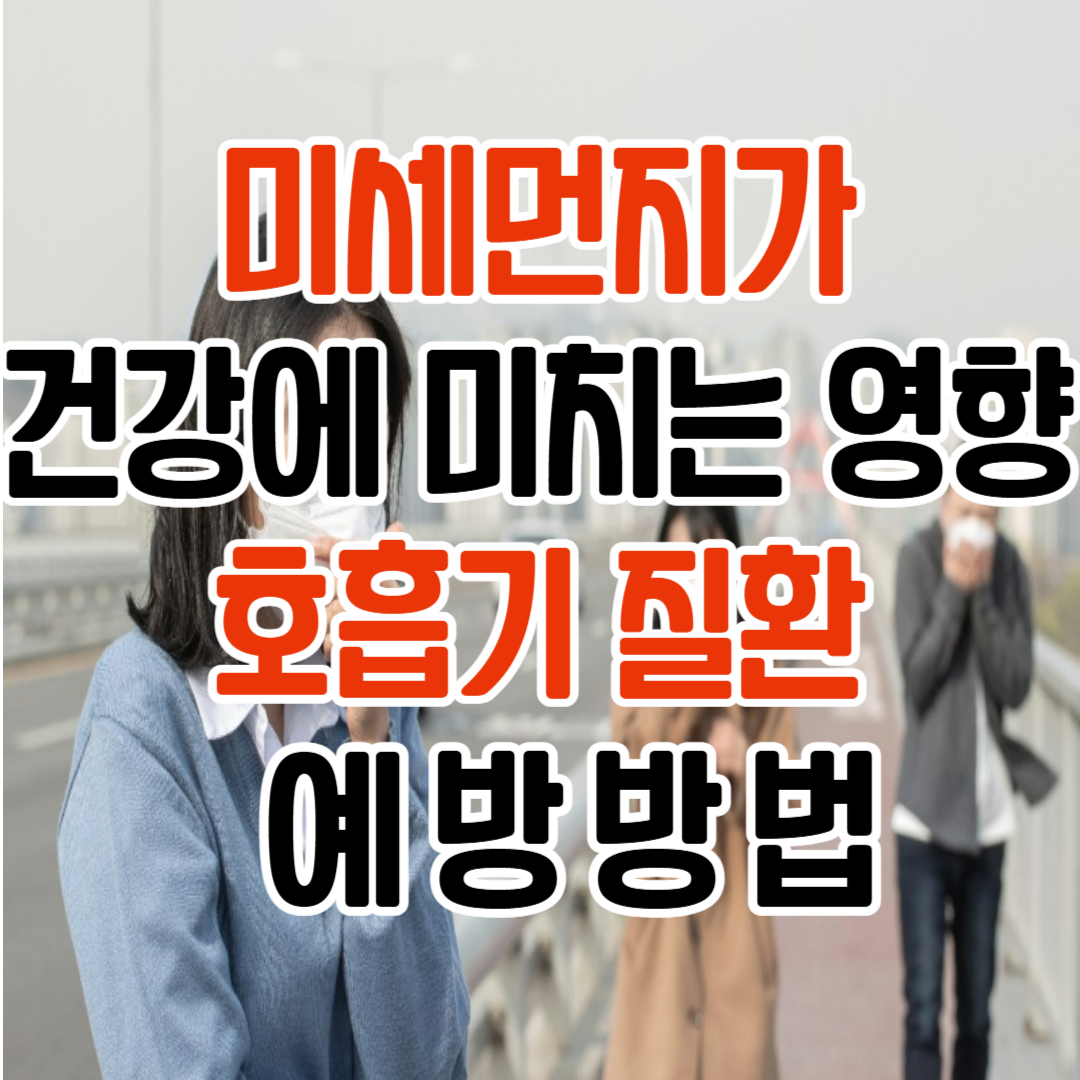 미세먼지 / 건강에 미치는 영향/ 호흡기 질환 예방법