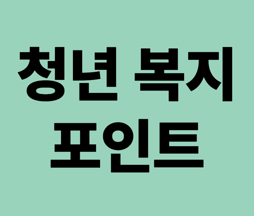 청년 복지 포인트 신청