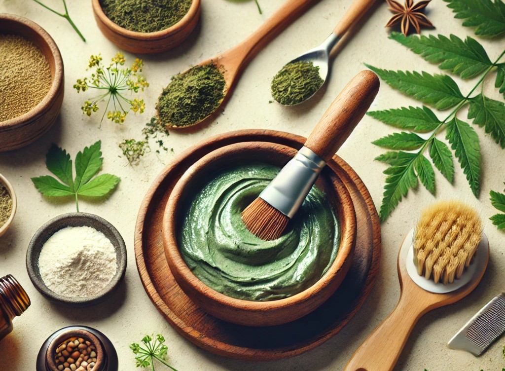 쑥가루를 이용한 팩