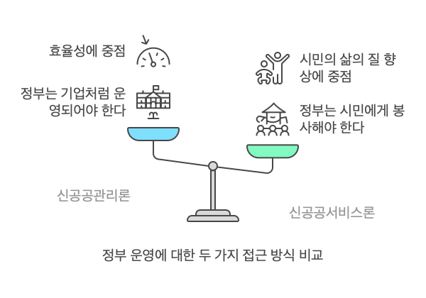 신공공관리론-신공공서비스론-비교