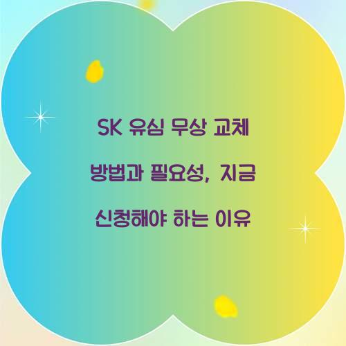 SK 유심 무상 교체