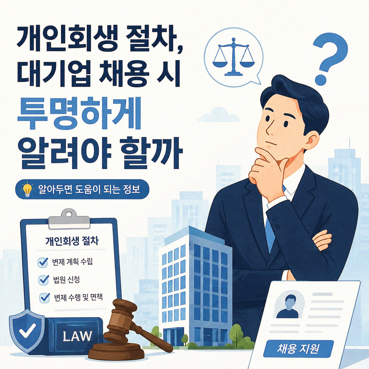 개인회생 절차, 대기업 입사 때 어떤 영향을 미칠까