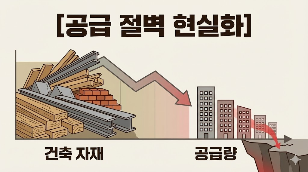 공급 절벽을 나타내는 도표