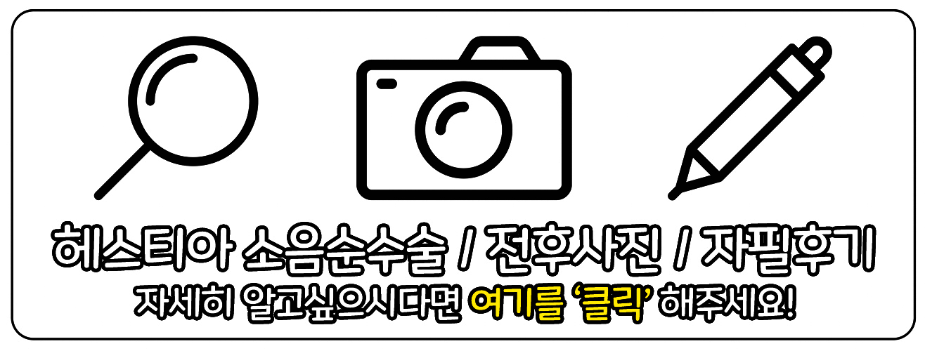 헤스티아 소음순수술 전후사진 자필후기