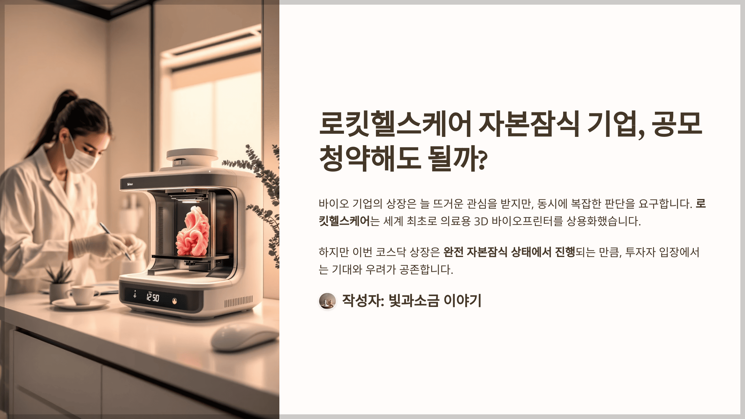 로킷헬스케어 자본잠식 기업, 공모 청약해도 될까?