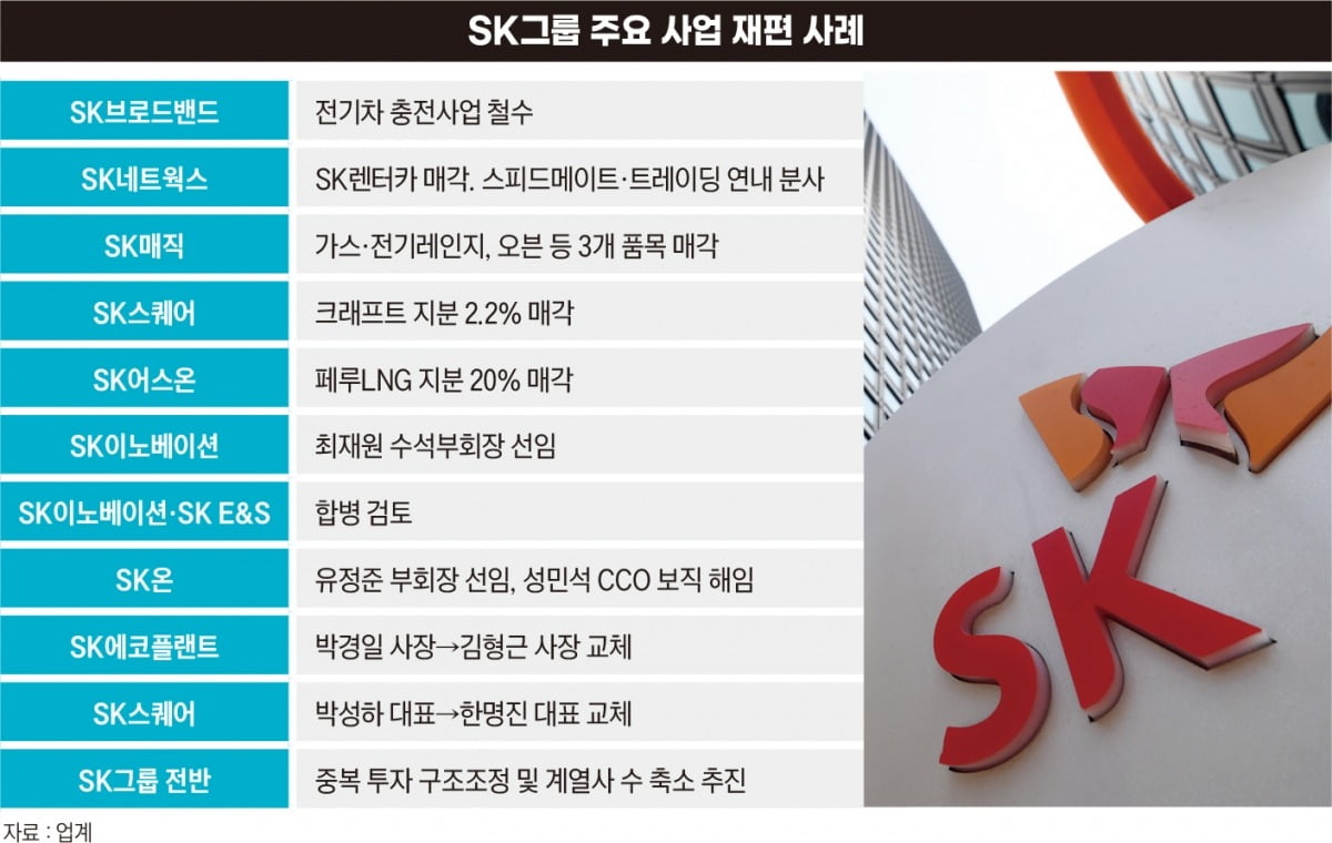 SK그룹 주요 사업 재편 사례