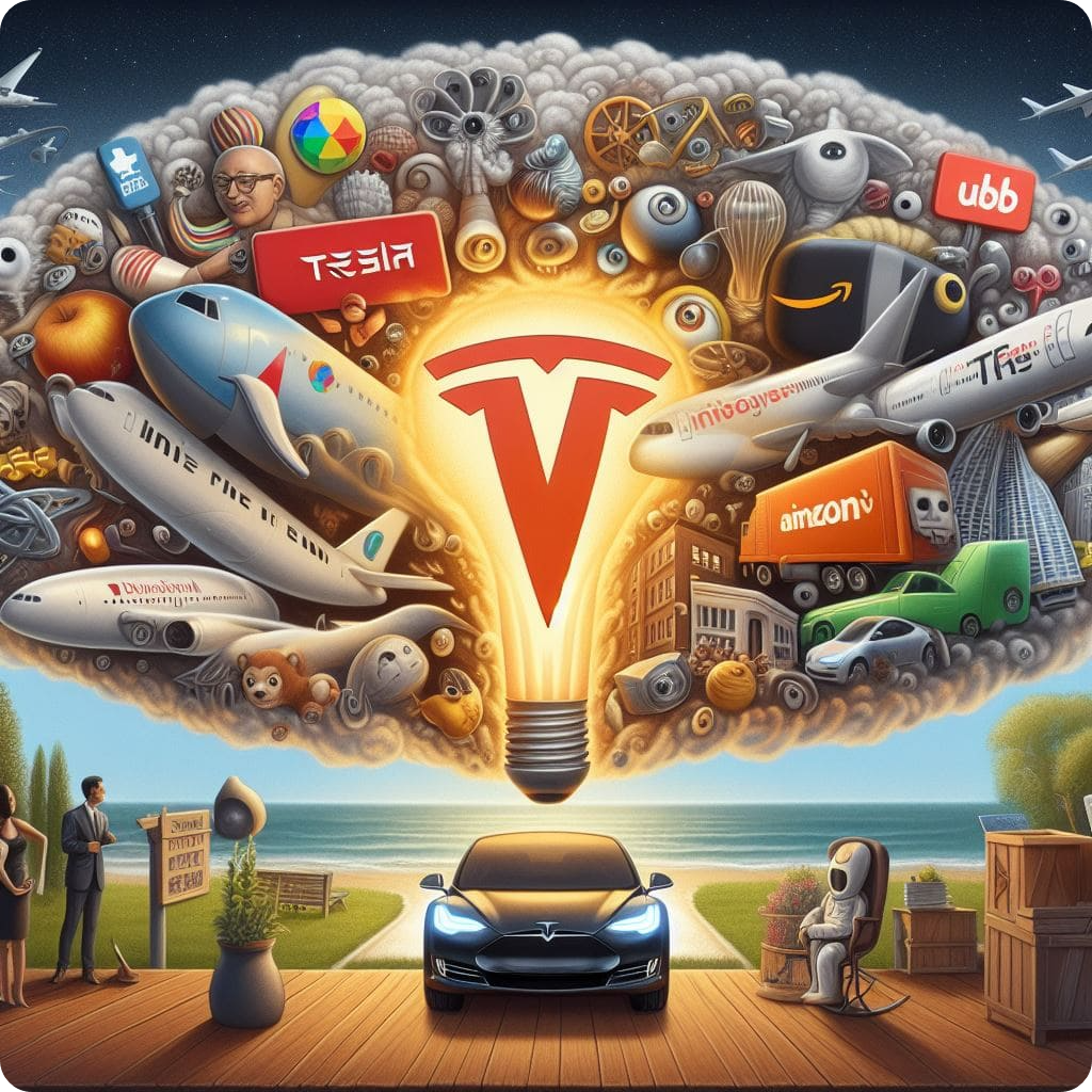 tesla amazon airbnb apple