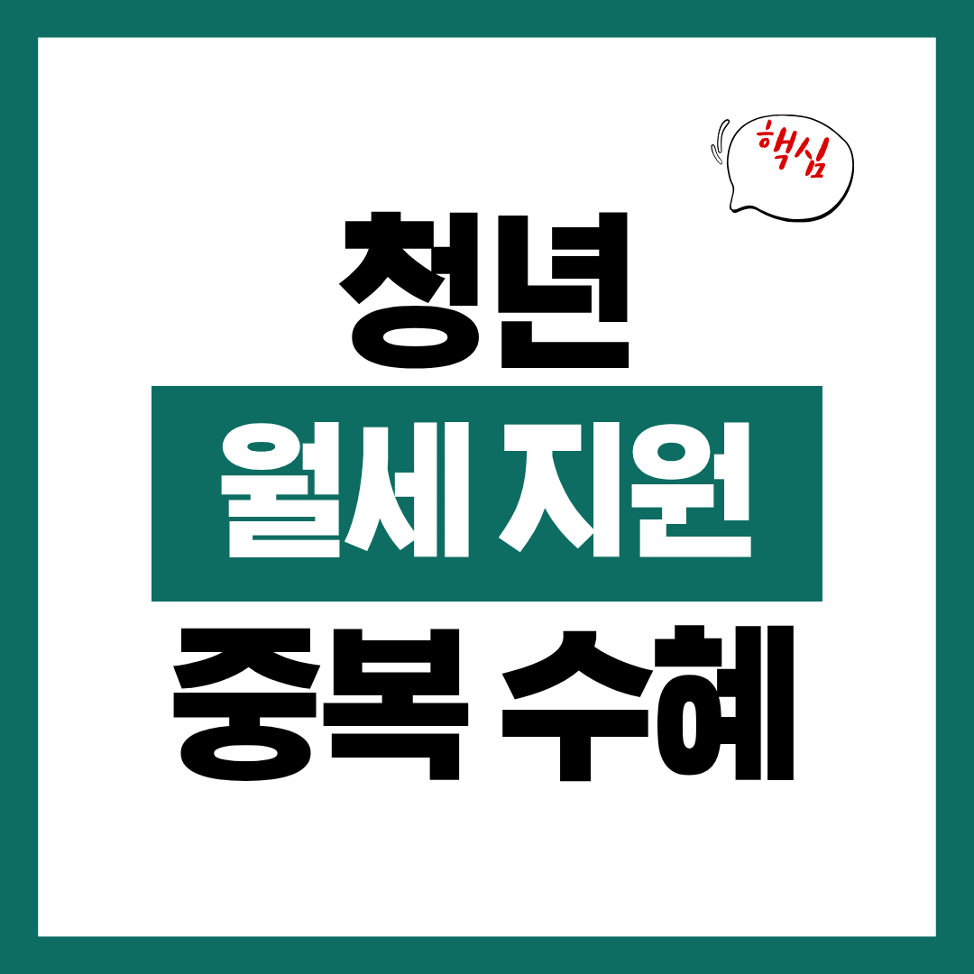 청년 월세 지원 중복 수혜 가능한 제도 알아보고 중복 수혜 받기
