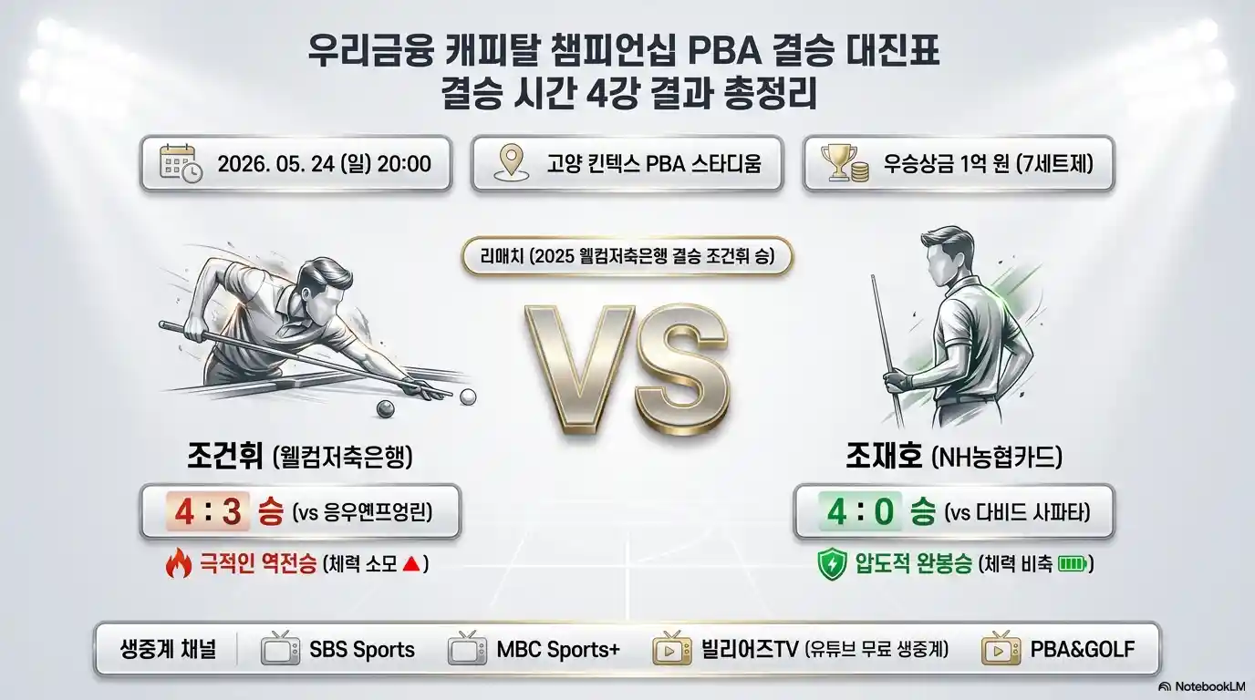 PBA 결승 대진표 및 시간 그리고 4강 결과 요약 정리