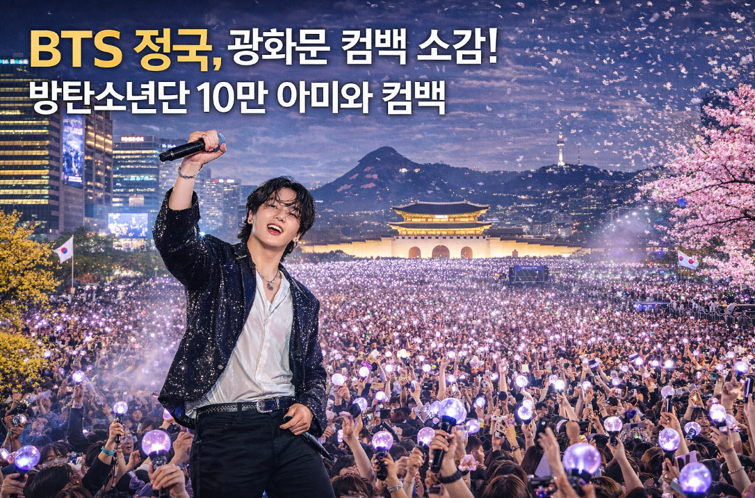 BTS 정국 광화문 컴백 소감, 10만 아미와 함께한 역사적 순간