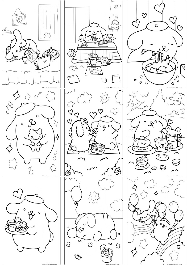 폼폼푸린 색칠공부 도안